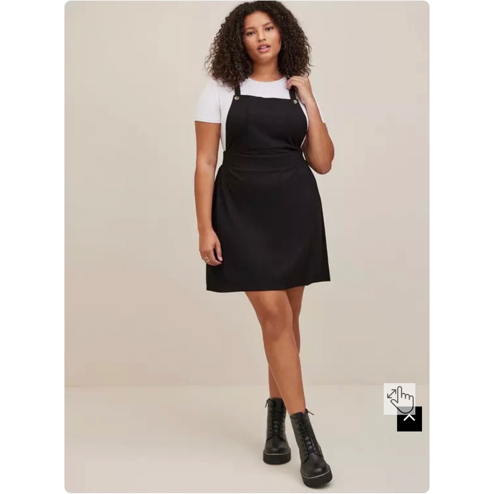 Torrid Women's 2X Black Mini High Waist Double Knit Ponte Skirtall Dress